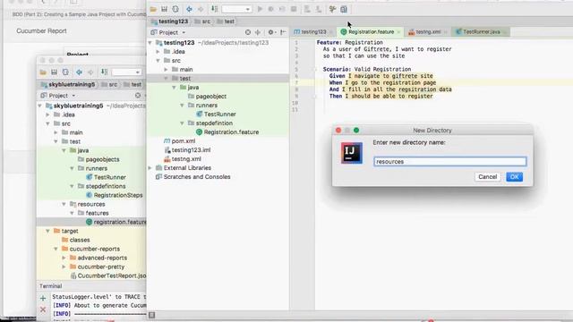 Setting up Cucumber with IntelliJ and Maven смотреть онлайн