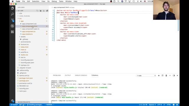 Angular Material Menu смотреть онлайн