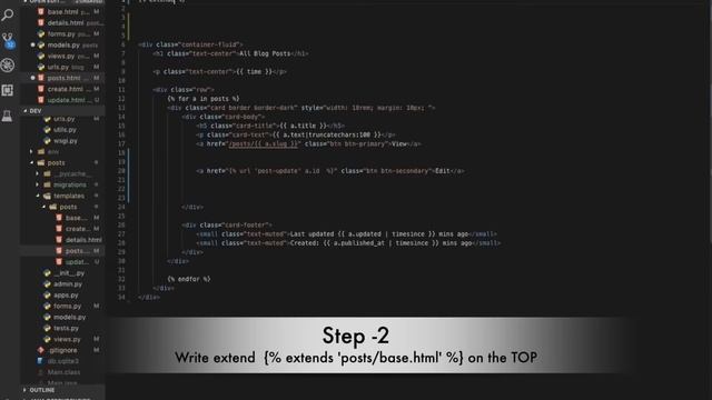 Template Inheritance in Django | Template Extending in Django | Django Template смотреть онлайн