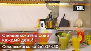 Соковыжималка шнековая 2 в 1 GFGRIL GF-J50