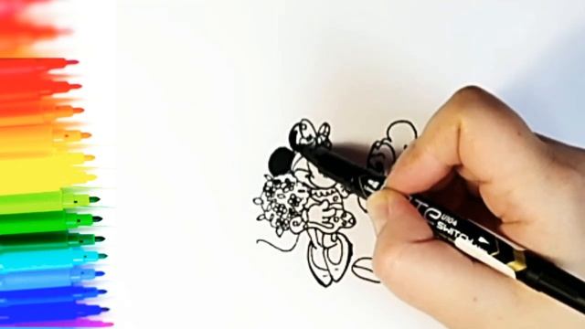 How to draw Mickey Mouse and Minnie Mouse Как нарисовать Микки и Минни Маус смотреть онлайн