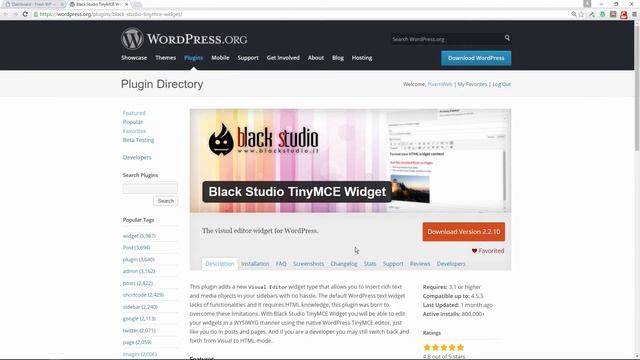 Black Studio TinyMCE Widget - WordPress Widget Plugin смотреть онлайн
