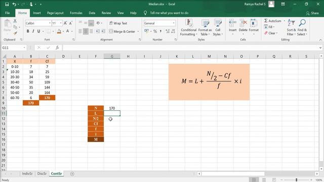 Calculate Median in Excel | Continuous Series смотреть онлайн