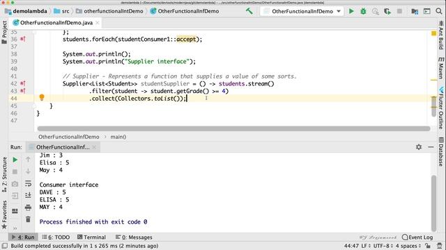Java 8 functional interface Consumer, Supplier, Function and BinaryOperator interfaces. смотреть онлайн