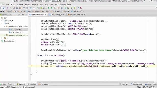 10 SQLite Showing Data смотреть онлайн