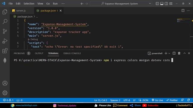 Creating Nodejs Server and MVC setup Mern Expense Management System смотреть онлайн