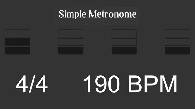 Metronome - 190 BPM смотреть онлайн