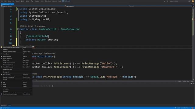 C# for Unity - What are Lambda Expression and Delegates? смотреть онлайн