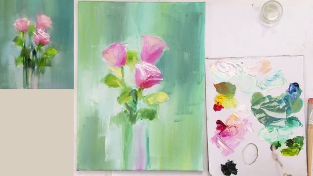 Как рисовать розу. Получите 50 уроков бесплатно в описании ролика. смотреть онлайн