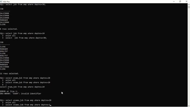 ORACLE - SQL - Set Operators (with Hands-on session) смотреть онлайн