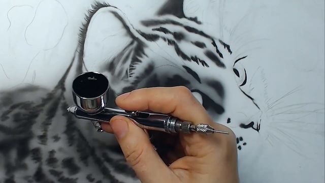 Кот - Подмалевок Аэрографом (Презентация speed painting) смотреть онлайн
