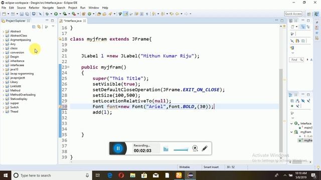 বাংলা Java Swing Tutorial 03 : Font . смотреть онлайн