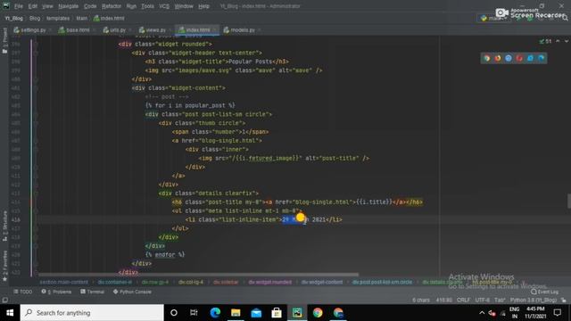 #17 Django Blog Project - Sidebar in Popular Post Section in Fetch the Blog Post | Hindi смотреть онлайн