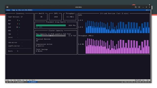 Monitoring your Ceph cluster from the CLI, with cmon смотреть онлайн