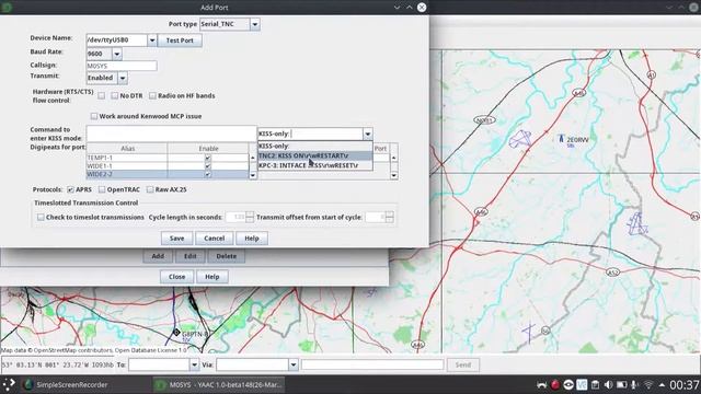 Using YAAC with a TNC (Terminal Node Controller) смотреть онлайн