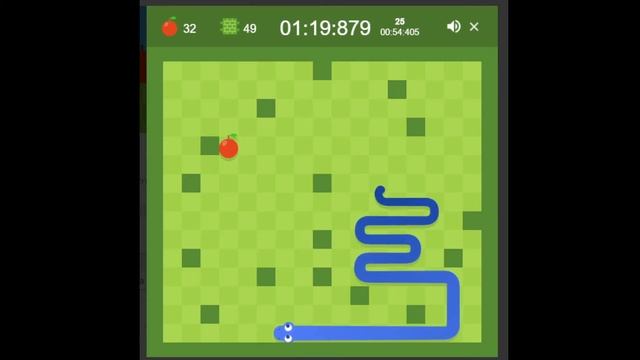 Google Snake Game Wall mode 52 points смотреть онлайн