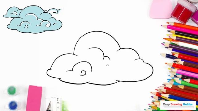 How to Draw Clouds in a Few Easy Steps: Drawing Tutorial for Beginner Artists смотреть онлайн
