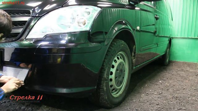 Защита радиатора MERCEDES-BEZN VITO II (W639 рестайлинг) 2010-2014г.в. (Хром) - strelka11.ru смотреть онлайн