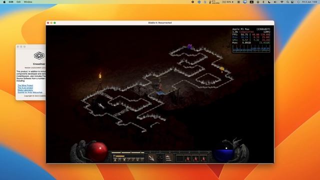 Diablo 2 Resurrected (CrossOver nightly) - MacBook Pro 2021 M1 Max 32 GB смотреть онлайн