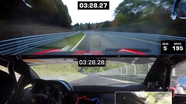 Lap Race #3 | Porsche 911 GT2 RS MR Vs Lamborghini Aventador SVJ | Nurburgring