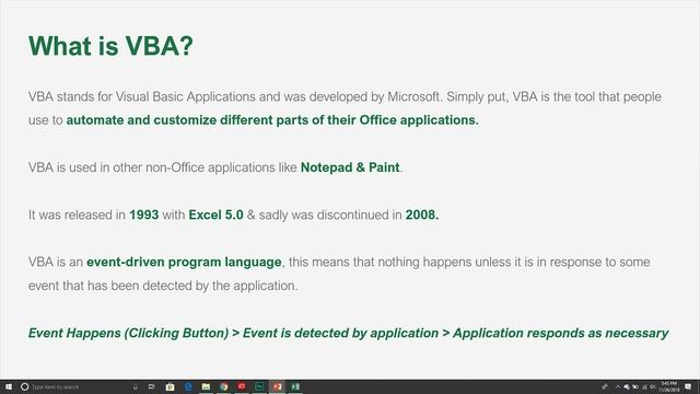 Introduction To VBA & Enabling The Developer Tab смотреть онлайн