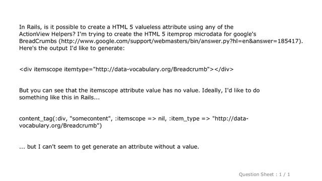 HTML : Rails 3 & HTML 5 Microdata смотреть онлайн