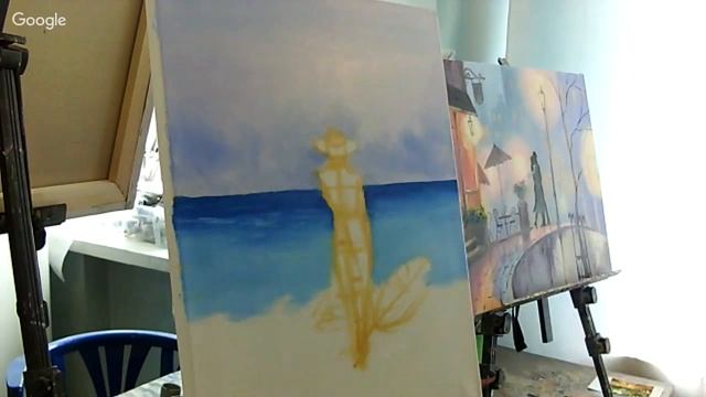 КАК ЛЕГКО НАРИСОВАТЬ МАСЛОМ 'Девушку на море' Люба Дикер смотреть онлайн