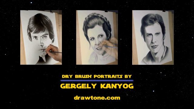 Star Wars - Dry Brush Portraits by Gergely Kanyog смотреть онлайн