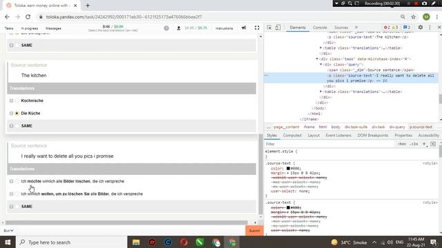 Select the best translation [en-de] | Toloka Yandex Training 100 PASS High RATE: $0.10 Earn P/H$1.5 смотреть онлайн
