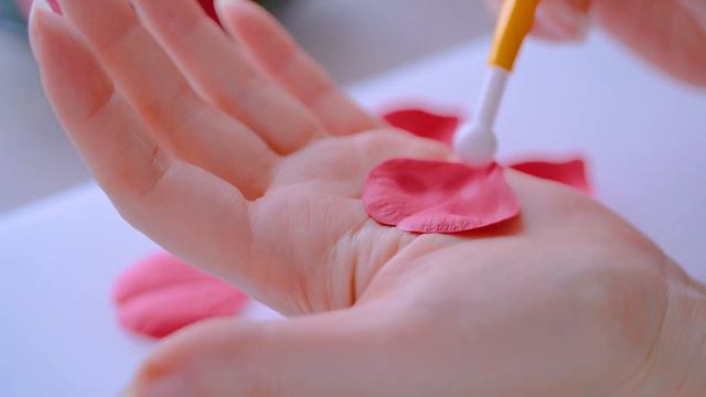 クレイフラワー 椿の花の作り方 樹脂粘土で作るお正月飾り DIY Clay Camellia Flower  | Cold Porcelain | How To Make