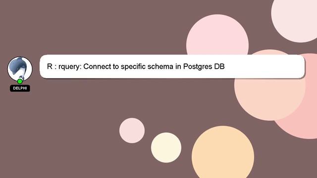 R : rquery: Connect to specific schema in Postgres DB смотреть онлайн