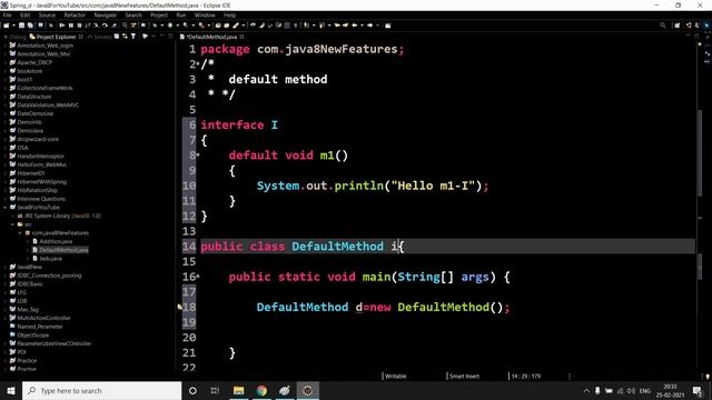 Java 8 New Features | Default methods смотреть онлайн