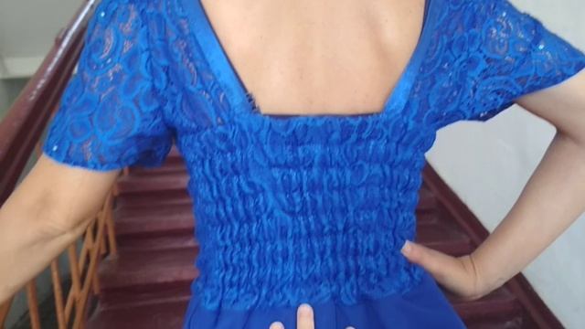 Вечернее синее платье. Универсальный размер. смотреть онлайн