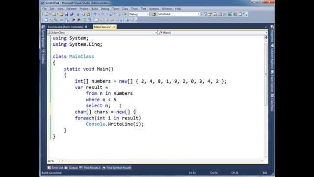 C# Hello LINQ смотреть онлайн