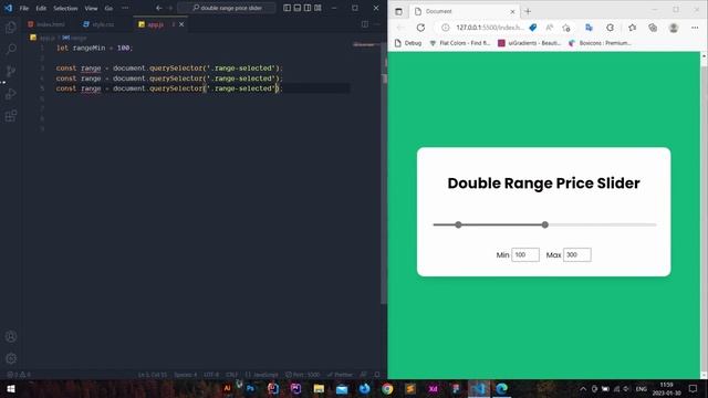 100 Days of Code - Double Range Price Slider - Day 21 смотреть онлайн