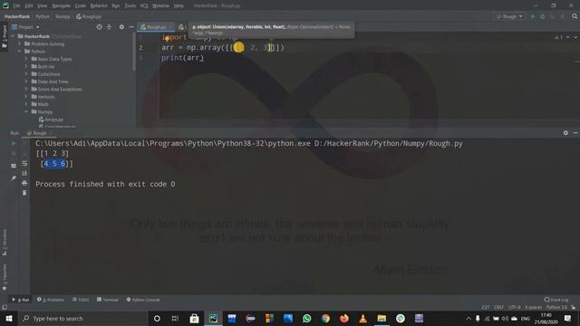 HOW TO CREATE 2D, 3D ARRAYS? | PYTHON NUMPY TUTORIALS смотреть онлайн