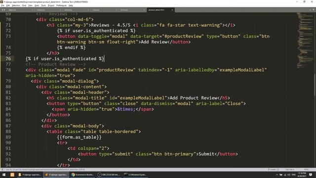Add product review and rating with jquery ajax | Django Tutorials | Django eCommerce Website смотреть онлайн