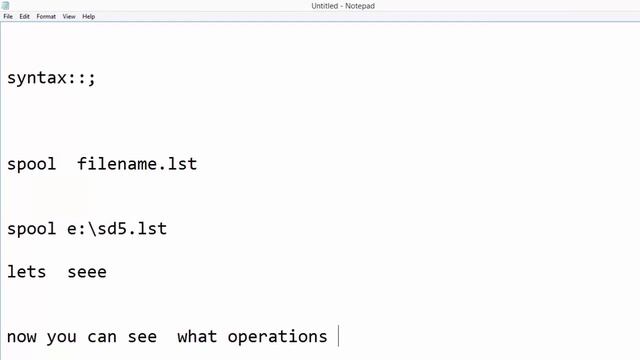 Oracle(How to create a spool file or list file in Oracle) смотреть онлайн