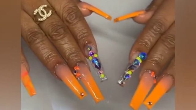 Nail Art Designs 2021|Orange Nails смотреть онлайн