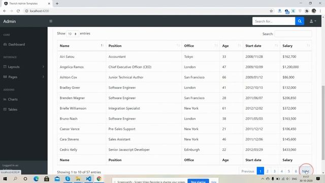 Angular 10 Bootstrap Admin Dashboard Template Working Demo смотреть онлайн