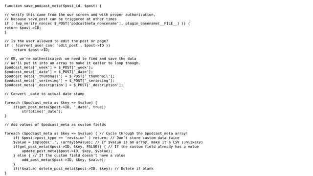 Wordpress: Using 'strtotime' function to convert a custom-meta-box to a date-stamp смотреть онлайн