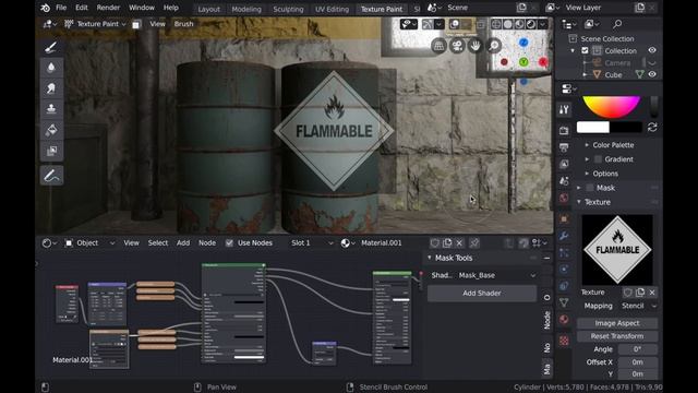 Texture Painting with Mask Tools in Blender смотреть онлайн