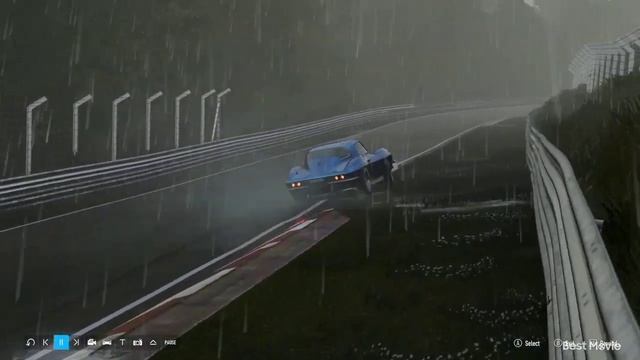 1967 Chevrolet Corvette Stingray 427 around the nurburgring with wet lap Forza Motorsport 7 (9.02.6 смотреть онлайн