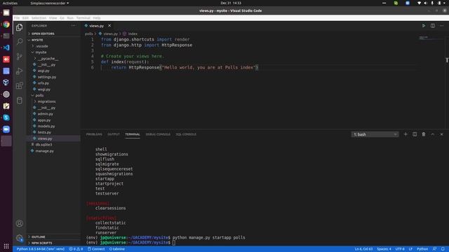 Python Django Web Framework - Part 3 - Creating the app - Full Course for Beginners in Tamil смотреть онлайн