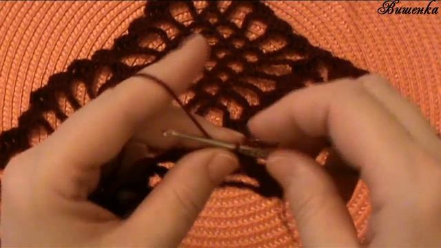 Вязание крючком ажурного узора для шали, бактуса смотреть онлайн