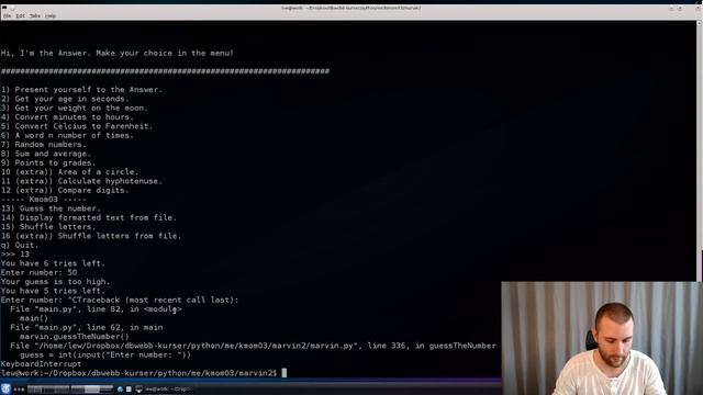 python kmom03 - Genomgång смотреть онлайн