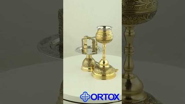 Евхаристический набор из латуни на 0.8 л, чернение смотреть онлайн