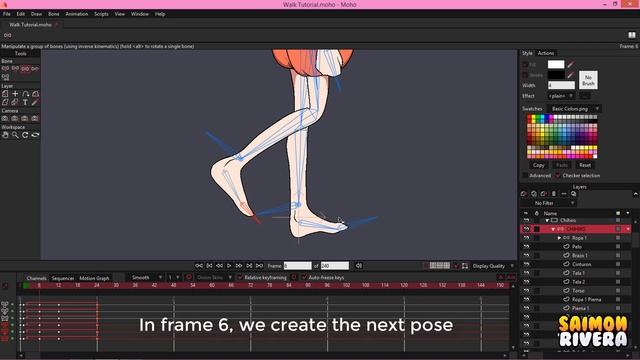 Walk Cycle Tutorial | MOHO PRO 12 | English смотреть онлайн