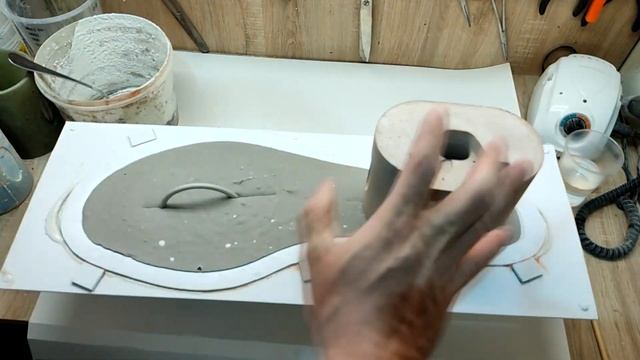 Ваза-кашпо для суккулентов из высокопрочного бетона