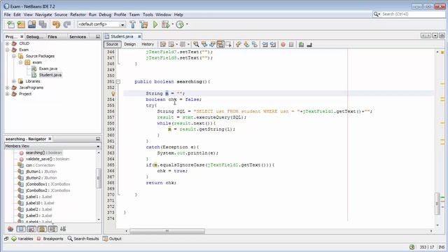 Searching specific record and displaying already existing record using java swings and mysql Part-7 смотреть онлайн